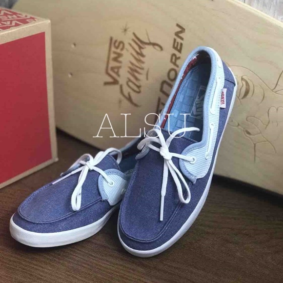 🔥SALE!🔥 NWT VANS Chauffeur Canvas Blue Sneakers Logo Kid’s AUTHENTIC 000SE9F6H - Picture 3 of 8